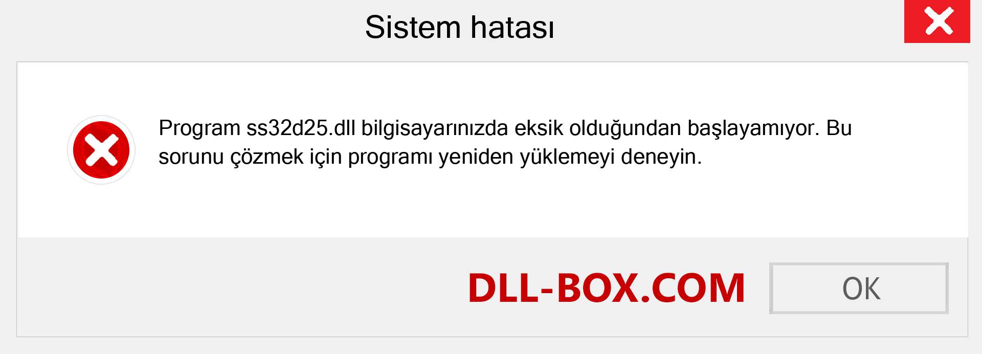 ss32d25.dll dosyası eksik mi? Windows 7, 8, 10 için İndirin - Windows'ta ss32d25 dll Eksik Hatasını Düzeltin, fotoğraflar, resimler